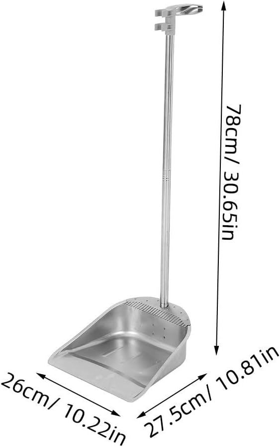 Dustpan Handle and Teeth Stainless Steel with 30.7 Inch Long