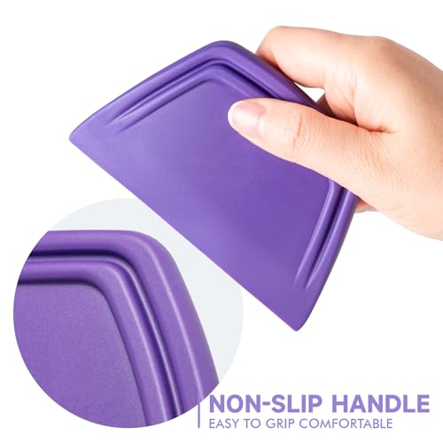 FOSHIO 2Stück Rakel Gummirakel Lila Rakel Silikon Rakel Soft PPF Rakel WickelRakel Vinyl Rakel für Folien Autozubehör Fenster Tönung Auto Werkzeug Tapeteninstallation