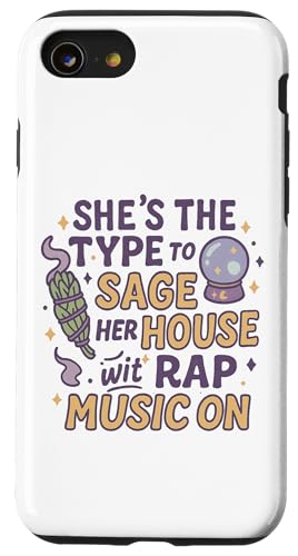 Elle est du genre à mettre sa maison en scène avec de la musique rap sur Witchy Coque pour iPhone SE (2020) / 7 / 8