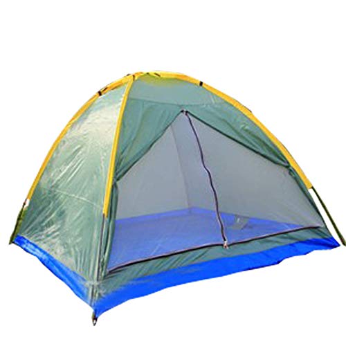Tente camping imperméable 3-4 personnes avec espace vestiaire d'intimité et sac de transport