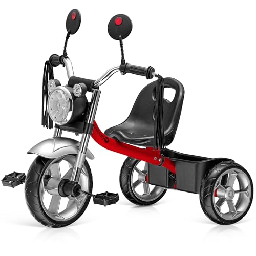 Toddler Kids Tricycle for 2-4 Year Olds - Motorcycle Style