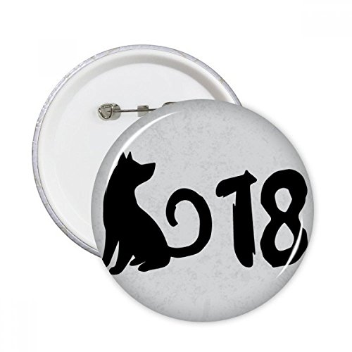 Badge bouton joli chien Bonne année décoration vêtements 5pcs