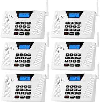 SANZUCO Intercoms Wireless for Home Hands Free, 2024 Upgraded Intercom 5300ft with Automatic Answer, 9 Channel Full Duplex Home Intercom System Fit for Hospital Business House(6 Packs White) ﻿