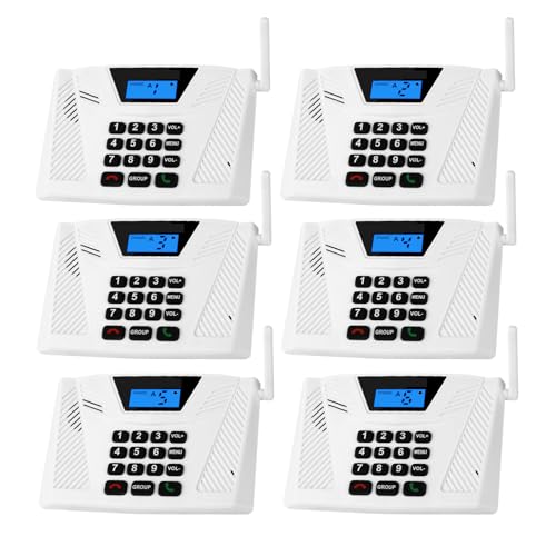 SANZUCO Intercoms Wireless for Home Hands Free, 2024 Upgraded Intercom 5300ft with Automatic Answer, 9 Channel Full Duplex Home Intercom System Fit for Hospital Business House(6 Packs White) ?