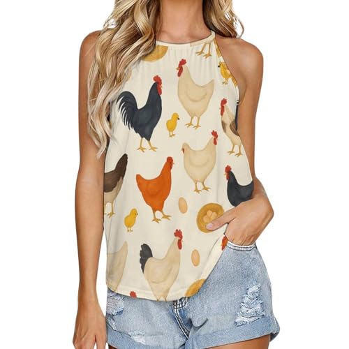 Gilet sans manches col rond farm chicken fini les vêtements lourds