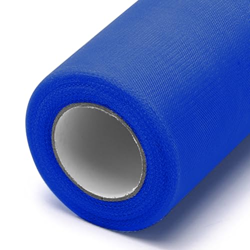 Rouleau de Tulle Bleu foncé 30cmx91,5m, Tulle Mariage Voiture, Decoration Voiture Mariage, pour la Décoration de Bricolage, Tutu Jupe, Artisanat, Table Décorative,...