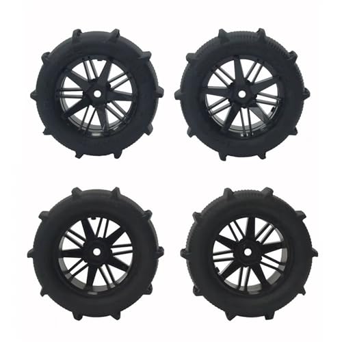 RC�r�[�h���b�N�^�C���p�[�c For Wltoys 144001 124019 12428 104001 For Haiboxing 16889 For SG1601 RC�J�[�A�b�v�O���[�h�p�[�c 4�� 80mm �X�m�[�T���h�^�C�� �^�C���z�C�[��
