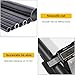 3K Glossy Carbon Fiber Tubes, Pack of 2/3, Length 1000mm, Outer Diameter 10mm 15mm 20mm 25mm 30mm 35mm 45mm, for Drone, Robotics, Industrial Components(Black-2pcs,43x39x1000mm)
