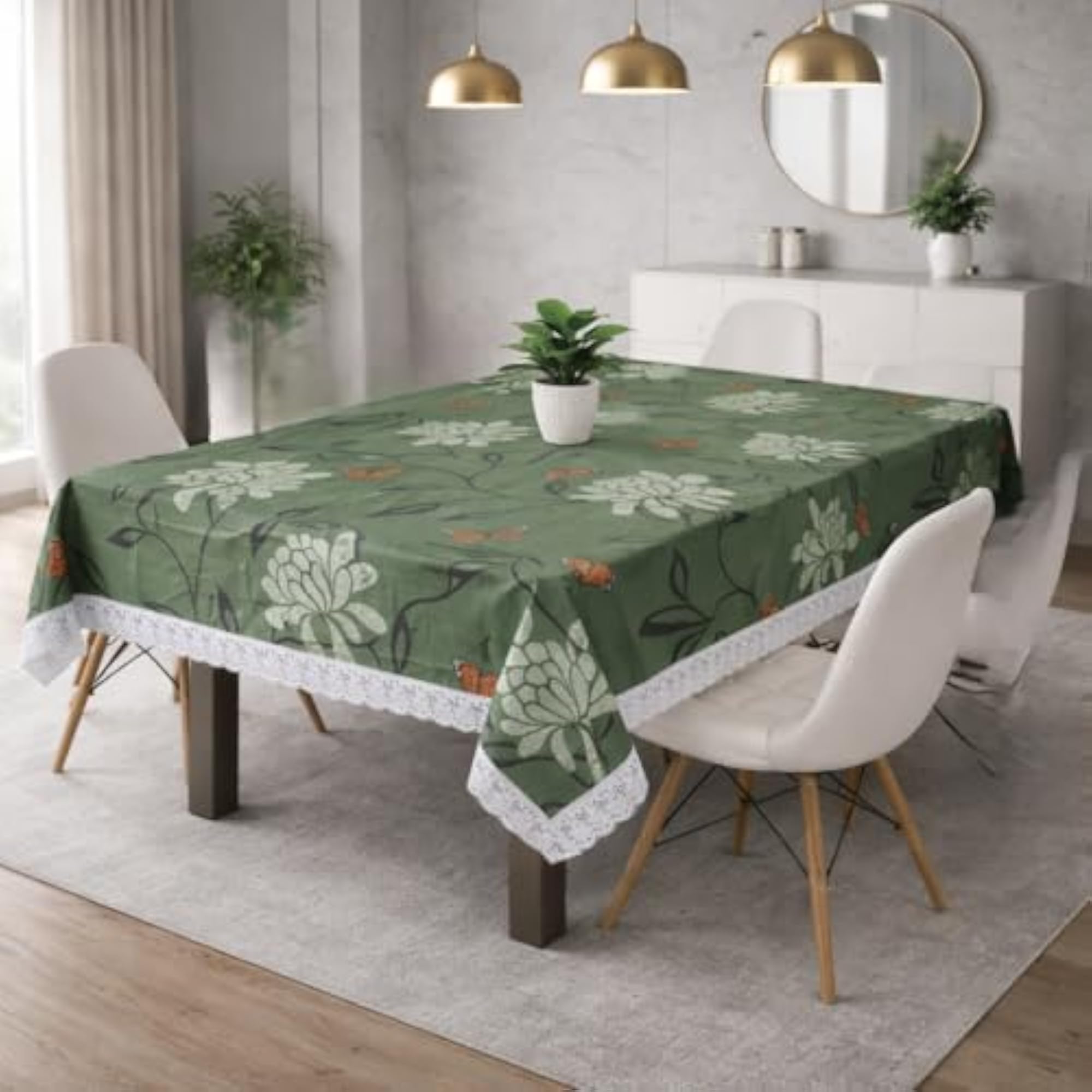 62TRENDY Rabbit Print Exclusive Table Cloth for 4 Seater Center Table