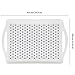 HOIGON 4 Pack 16.5 x 11.4 x 1.6 Inch Anti-Slip Food Serving Tray with Handles, Rectangular Plastic Serving Trays Cafeteria Dinner Trays for Eating On Couch, Bed