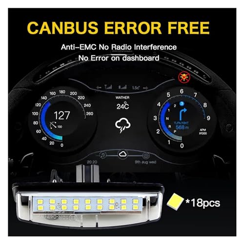 Luces LED Matrícula CanBus Lexus Is200 Is300 Solución Error Fundida 6