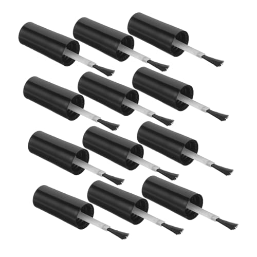 TOGEVAL 20 piezas Tapas de Botellas de Esmalte con Cepillo Reemplazables Tapas Pequeñas para Gel Accesorio Manicura Duradero y Ligero para Aplicación Precisa de Uñas