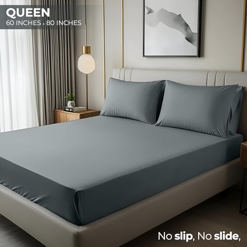 Utopia Bedding Queen Fitted Sheet - Bottom Sheet - Deep Pocket - Soft Microfiber - Shrinkage and Fade Resistant - Easy Care -1 Fitted Sheet Only (Grey) - Image 3