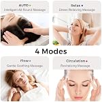 Head Massager for Headaches, Eye Massager with Heat, Electric Rechargeable Head and Eye Massage Tool for Stress Relief, Migraine Relief Massager for Forehead, 6 Zone Kneading