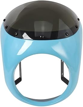 Wind Deflector Front Headlight Fairing Windshield for Cafe Racer Universal 7inch/16.518cm Retro Headlamp Windscreen