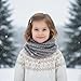 Grevosea Kids Knitted Scarf, Winter Fashion Solid Color Toddler Baby Warm Neck Wrap for Girls Boys 150 * 20cm/59.1 * 7.87inch (Grey)