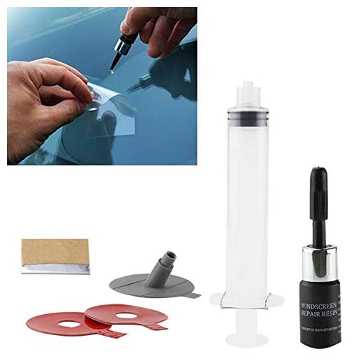 MASO Vindruta reparationssats spricka, vindruta reparation premium kit gör-det-själv auto glas chips sprickor