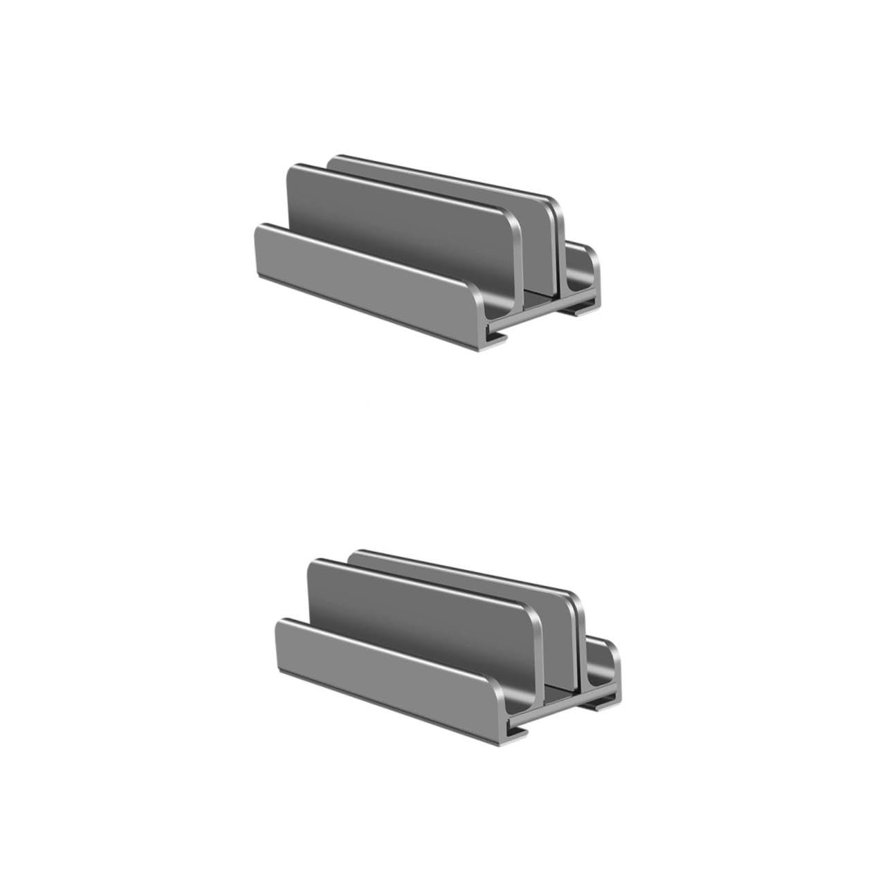 Uonlytech 2 Piezas Estante de Almacenamiento para portátiles Soporte para Ordenador portátil portátil Soporte para Tableta Base Escritorio Vertical Laptop Stand Soporte Vertical para Tableta