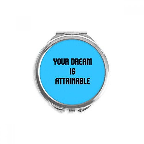 Miroir de poche inspirant rond et compact pour des retouches maquillage impeccables au quotidien