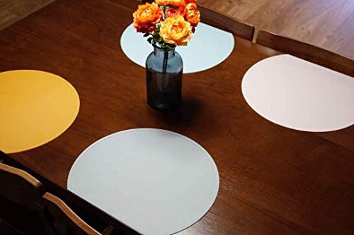 LONGFITE Thick Placemats Silicone Place Mats for Kids Non-Slip Table Mats, Pack of 4 (Gray)