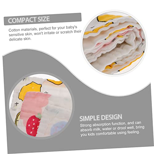 3pcs Burp Cloths Soft Cotton Washcloths for Newborns Multi Purpose Face Towels with Adorable Patterns for Feeding Bathing and Parents4