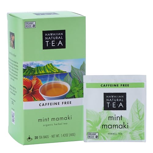 Image of Hawaiian Natural Tea Organic Mamaki Mint Tea, Caffeine Free - 20 Bags