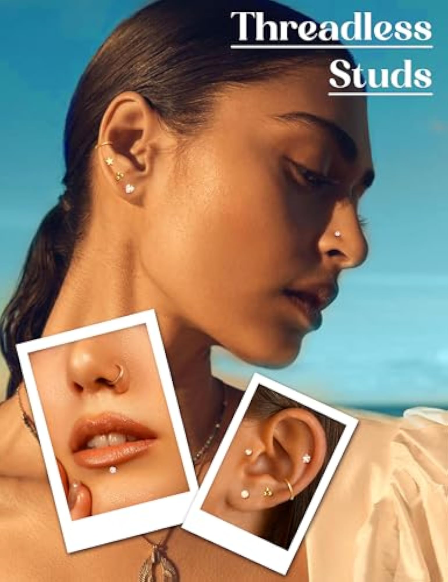 14K Gold Filled Nose Ring Studs for Women