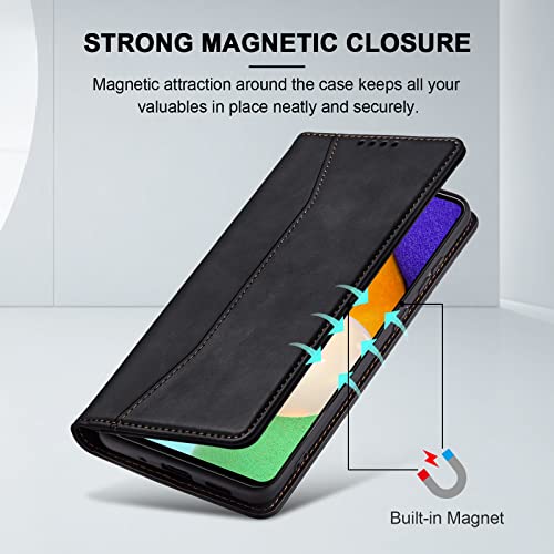 Image of Jasonyu Flip Wallet Case for Samsung Galaxy A52 5G /4G /A52S 5G,Black