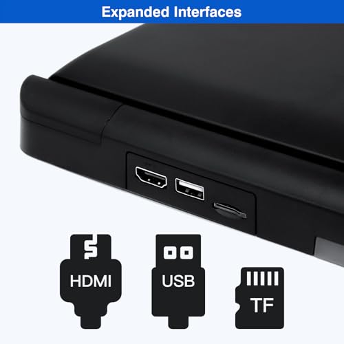 IMMIPER Car Overhead Player 17.3 Inch Wide IPS Screen 8K Video Car Roof Mount Monitor with Built-in Stereo Speakers Flip Down Overhead Car Monitor Support Bluetooth 5.0, HDMI, USB, IR
