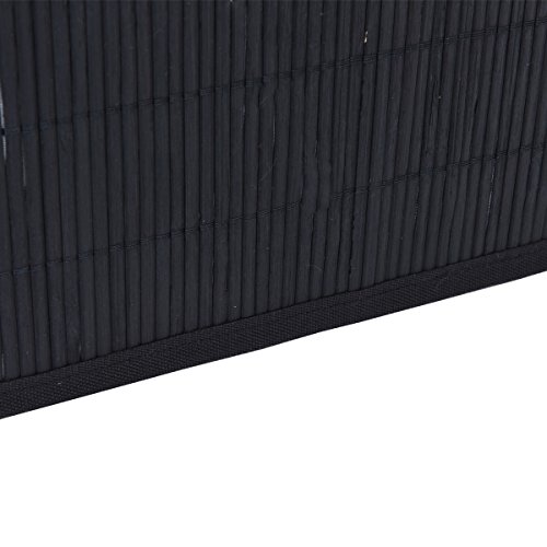 Giantex Folding Storage Ottoman Cube Foot Rest Stool Seat, Linen And Bamboo (Black) #TOP6