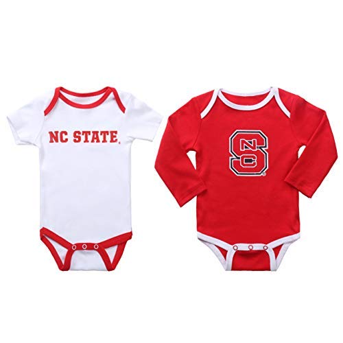 FAST ASLEEP NCAA North Carolina State 2 pcs Baby Bodysuits (0-3)