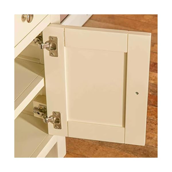 Farrow Cream Mini Sideboard Storage Cabinet with Drawers | Small Painted Solid Wooden Cupboard with Shelf for Dining Room, Living Room or Hallway, Fully Assembled, H:75cm W:75cm D:32cm - Image 10