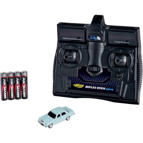 Carson 500504170 1:87 Mercedes-Benz 200/8 Bleu 100% RTR – modèle prêt à Rouler, Voiture RC, Voiture H0, modèle RC, véhicule de Diorama
