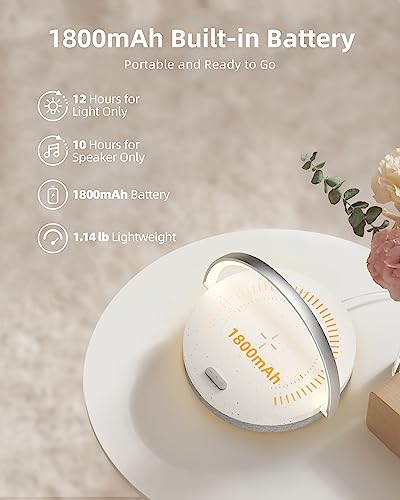 Image of EZVALO Gifts for Women, 4-in-1 Bedside Lamp with Bluetooth Speaker, Dimmable Night Light, Charging Station and Phone Holder, Birthday Gifts for Mom, Daughter, Wife and Friends