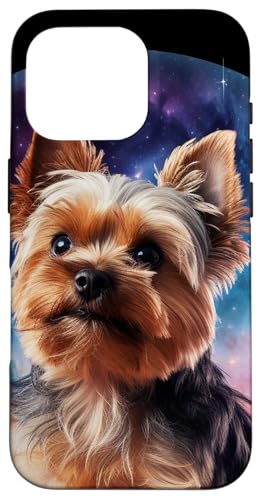 Yorkshire Terrier Yorkie Dog In Space Galaxy Stars Case for iPhone 16 Pro