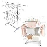 Téléshopping - Sechoir Linge Innovation Deluxe 22m | 6 Plateaux Réglables + 1 Barre Extens...