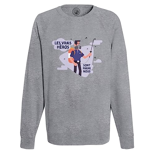 Sweatshirt Homme Idée Cadeau Métier : Les Vrais Héros Désinsectisation