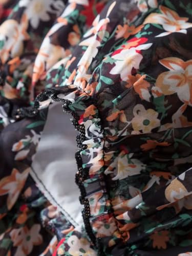Image of Buy & Try by Dharmikaay Georgette Girl's Floral Printed Frock Dress for Girls Short Frock Baby Princess Western Dresses| Stylish Fancy Kids Clothing for Festival, Fashion