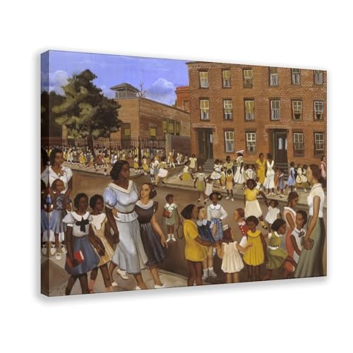 Poster Allan Rohan Crite School's Out, art rétro plein de nostalgie