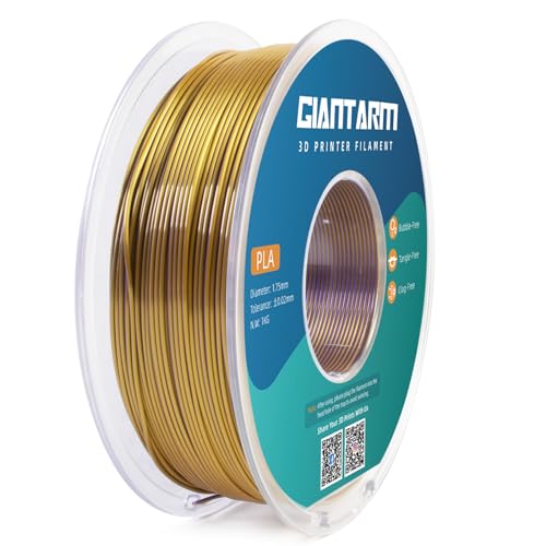 Image of GIANTARM Dual Color PLA Filament, Silk PLA Filament 1.75mm + /-0.02mm,1KG Spool(2.2lbs) Vacuum Packaging, 3D Printing Filaments Fit Most FDM Printer