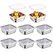 Suttmin 8 Pcs 1/6 Size Hotel Steam Table Pans with Lids, Stainless Steel Food Containers and PP Plastic Covers, Anti-clogging Steamer Pans for Buffet, Catering, Restaurant, and Food Prep (2.5" Deep)