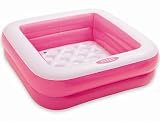 Intex Spielkiste, Swimming Pool, aufblasbar, quadratisch, für Babys und Kleinkinder, 57100 Rosa 57100