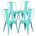 Poly and Bark Trattoria Side Chair in Aqua(Set of 4)