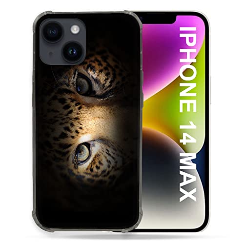Coque iPhone 14 Plus léopard finition premium yeux de félin