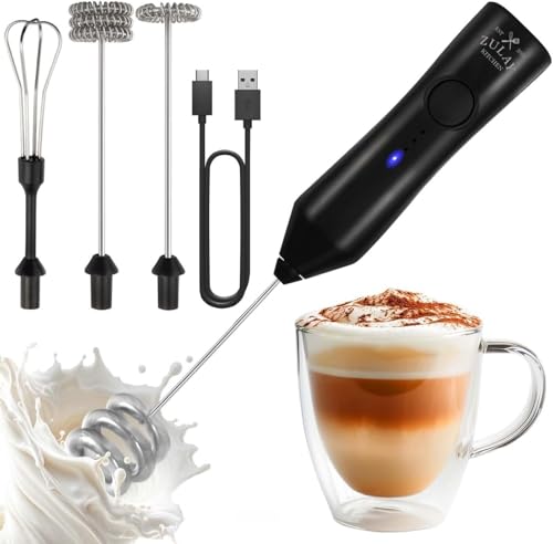 Zulay Kitchen Rechargeable Milk Frother - Dynamic - 3 Speeds,