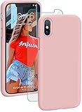 ProBien Hülle für iPhone XS Max, iPhone XS Max Premium Silikon Handyhülle mit Panzerglas Schutz...