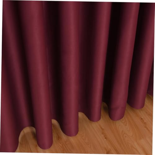 Rideau occultant thermique lin épais œillets isolant rouge vin - 7