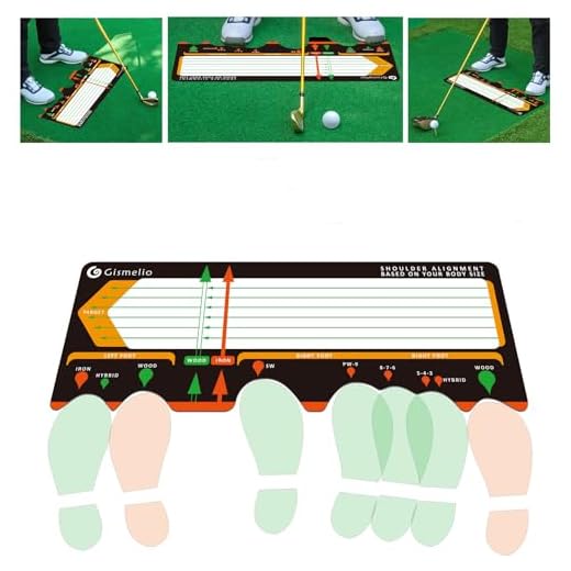 Gismelio Golf Training Mat for Beginners Posture Assistance and Entry-Level Stance Corrector Trainer with Golf Training Aid (Diving Material)