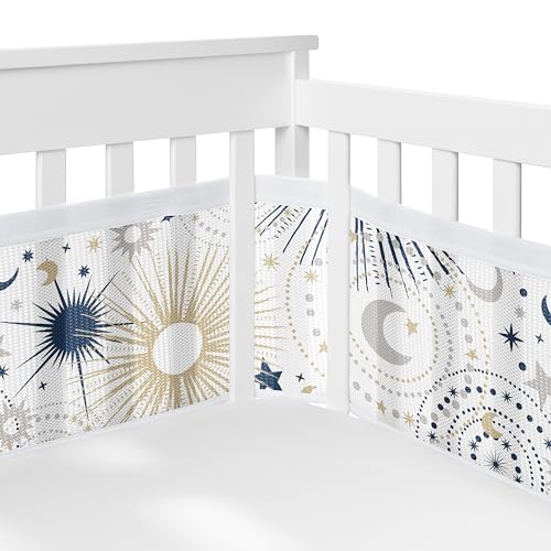 image for Sweet Jojo Designs Navy Blue Star Moon Boy Girl Gender Neutral Baby Cr