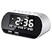 Produktbild Radiowecker, FM Digitaler Wecker mit Zwei USB Ladeanschlüssen, Doppelalarme mit Wochentag/Wochenend, Reisewecker, Innenthermometer, 6 Stufen Helligkeiten, Sleep-Timer, Schlummer (Weiß)